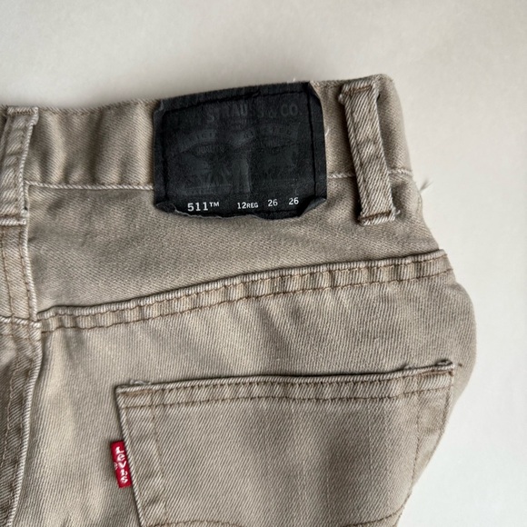 Levi’s Boys 511 Slim Khaki Pants - Size 12 Regular (26Wx26L) (Used) - Picture 5 of 6